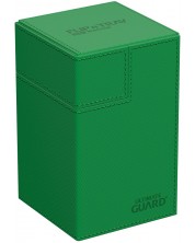 Κουτί καρτών Ultimate Guard Flip`n`Tray 100+ XenoSkin - Monocolor Green (100+τεμ)